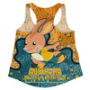 Australia Wallabies Custom Women Racerback Singlet - Team With Dot And Star Patterns For Tough Fan Women Racerback Singlet