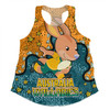 Australia Wallabies Custom Women Racerback Singlet - Team With Dot And Star Patterns For Tough Fan Women Racerback Singlet