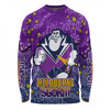 Melbourne Storm Custom Long Sleeve T-shirt - Team With Dot And Star Patterns For Tough Fan Long Sleeve T-shirt
