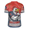 Sydney Roosters Custom Rugby Jersey - Team With Dot And Star Patterns For Tough Fan Rugby Jersey