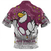 Manly Warringah Sea Eagles Zip Polo Shirt - Team With Dot And Star Patterns For Tough Fan Zip Polo Shirt