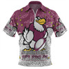 Manly Warringah Sea Eagles Zip Polo Shirt - Team With Dot And Star Patterns For Tough Fan Zip Polo Shirt