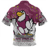 Manly Warringah Sea Eagles Zip Polo Shirt - Team With Dot And Star Patterns For Tough Fan Zip Polo Shirt