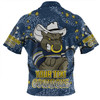 North Queensland Cowboys Custom Zip Polo Shirt - Team With Dot And Star Patterns For Tough Fan Zip Polo Shirt