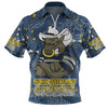 North Queensland Cowboys Custom Zip Polo Shirt - Team With Dot And Star Patterns For Tough Fan Zip Polo Shirt