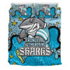 Cronulla-Sutherland Sharks Custom Bedding Set - Team With Dot And Star Patterns For Tough Fan Bedding Set