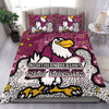 Manly Warringah Sea Eagles Bedding Set - Team With Dot And Star Patterns For Tough Fan Bedding Set