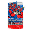 Newcastle Knights Custom Bedding Set - Team With Dot And Star Patterns For Tough Fan Bedding Set
