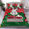 South Sydney Rabbitohs Bedding Set - Team With Dot And Star Patterns For Tough Fan Bedding Set