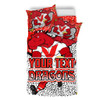 St. George Illawarra Dragons Custom Bedding Set - Team With Dot And Star Patterns For Tough Fan Bedding Set