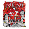 St. George Illawarra Dragons Custom Bedding Set - Team With Dot And Star Patterns For Tough Fan Bedding Set