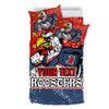 Sydney Roosters Custom Bedding Set - Team With Dot And Star Patterns For Tough Fan Bedding Set