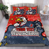 Sydney Roosters Custom Bedding Set - Team With Dot And Star Patterns For Tough Fan Bedding Set
