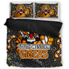 Wests Tigers Custom Bedding Set - Team With Dot And Star Patterns For Tough Fan Bedding Set