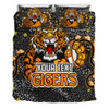 Wests Tigers Custom Bedding Set - Team With Dot And Star Patterns For Tough Fan Bedding Set