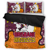 Brisbane Broncos Custom Bedding Set - Team With Dot And Star Patterns For Tough Fan Bedding Set