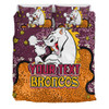 Brisbane Broncos Custom Bedding Set - Team With Dot And Star Patterns For Tough Fan Bedding Set