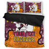 Brisbane Broncos Custom Bedding Set - Team With Dot And Star Patterns For Tough Fan Bedding Set