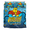 Gold Coast Titans Custom Bedding Set - Team With Dot And Star Patterns For Tough Fan Bedding Set