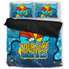Gold Coast Titans Custom Bedding Set - Team With Dot And Star Patterns For Tough Fan Bedding Set