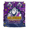 Melbourne Storm Custom Bedding Set - Team With Dot And Star Patterns For Tough Fan Bedding Set