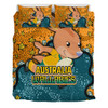 Australia Wallabies Custom Bedding Set - Team With Dot And Star Patterns For Tough Fan Bedding Set