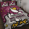 Manly Warringah Sea Eagles Quilt Bed Set - Team With Dot And Star Patterns For Tough Fan Quilt Bed Set