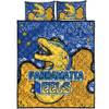 Parramatta Eels Custom Quilt Bed Set - Team With Dot And Star Patterns For Tough Fan Quilt Bed Set