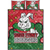 South Sydney Rabbitohs Quilt Bed Set - Team With Dot And Star Patterns For Tough Fan Quilt Bed Set