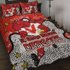 St. George Illawarra Dragons Custom Quilt Bed Set - Team With Dot And Star Patterns For Tough Fan Quilt Bed Set