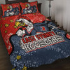 Sydney Roosters Custom Quilt Bed Set - Team With Dot And Star Patterns For Tough Fan Quilt Bed Set
