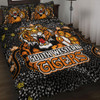 Wests Tigers Custom Quilt Bed Set - Team With Dot And Star Patterns For Tough Fan Quilt Bed Set