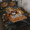 Wests Tigers Custom Quilt Bed Set - Team With Dot And Star Patterns For Tough Fan Quilt Bed Set