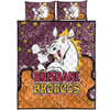 Brisbane Broncos Custom Quilt Bed Set - Team With Dot And Star Patterns For Tough Fan Quilt Bed Set