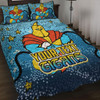 Gold Coast Titans Custom Quilt Bed Set - Team With Dot And Star Patterns For Tough Fan Quilt Bed Set