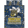 North Queensland Cowboys Custom Quilt Bed Set - Team With Dot And Star Patterns For Tough Fan Quilt Bed Set