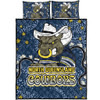 North Queensland Cowboys Custom Quilt Bed Set - Team With Dot And Star Patterns For Tough Fan Quilt Bed Set