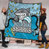 Cronulla-Sutherland Sharks Custom Quilt - Team With Dot And Star Patterns For Tough Fan Quilt