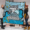 Cronulla-Sutherland Sharks Custom Quilt - Team With Dot And Star Patterns For Tough Fan Quilt