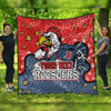 Sydney Roosters Custom Quilt - Team With Dot And Star Patterns For Tough Fan Quilt