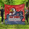 Sydney Roosters Custom Quilt - Team With Dot And Star Patterns For Tough Fan Quilt