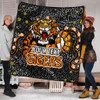 Wests Tigers Custom Quilt - Team With Dot And Star Patterns For Tough Fan Quilt