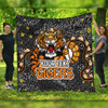 Wests Tigers Custom Quilt - Team With Dot And Star Patterns For Tough Fan Quilt