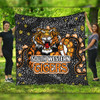 Wests Tigers Custom Quilt - Team With Dot And Star Patterns For Tough Fan Quilt