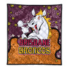 Brisbane Broncos Custom Quilt - Team With Dot And Star Patterns For Tough Fan Quilt