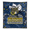 North Queensland Cowboys Custom Quilt - Team With Dot And Star Patterns For Tough Fan Quilt