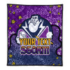 Melbourne Storm Custom Quilt - Team With Dot And Star Patterns For Tough Fan Quilt