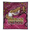 Queensland Cane Toads Custom Quilt - Team With Dot And Star Patterns For Tough Fan Quilt