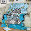 Cronulla-Sutherland Sharks Custom Blanket - Team With Dot And Star Patterns For Tough Fan Blanket