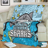 Cronulla-Sutherland Sharks Custom Blanket - Team With Dot And Star Patterns For Tough Fan Blanket